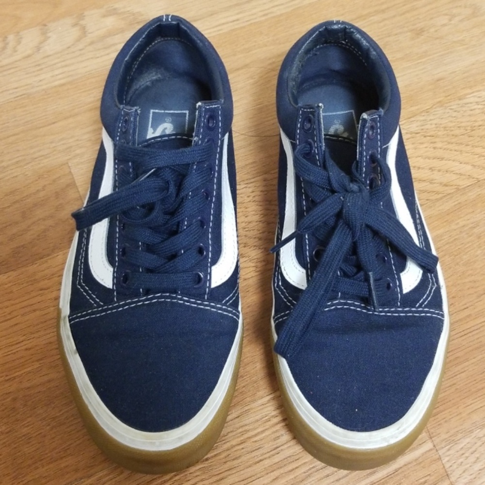 Navy Blue Canvas Old Skool Vans